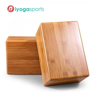 natural bamboo yoga block both 3 inches and 4 inches bamboo yoga brick present by iyogasports