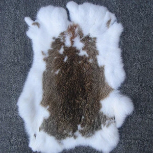 Natural color finished genuine rabbit skins fur pelt