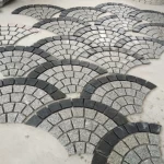 Natural light G603 Dark Grey G654 Granite Paving Patterns Products Fan Shaped Tile Wholesale