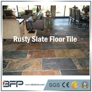 Natural Stone Half Rusty Slate Floor Tile for Ancient Villa