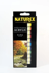 Naturex Art High Quality Acrylic Paint 12ml tubes/75 ml tubes/ 500 ml bottles