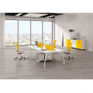 New arrival 2 person modular office partition standing desk converter workstation