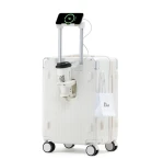 New Arrival Hardside Luggage Box With Storage Cup Holder For Sport Travel Suitcase With USB Charging