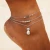 Import New arrival star metal beads 3 layered pineapple charm pendant anklet from China