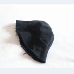 New arrival sun protection 100% cotton worn out brim kids cheap bucket hats with wide brim