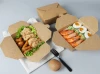 New bento square kraft paper lunch box disposable lunch box white card lunch box