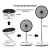 Import new dc 12 v fan standing electronic fan desktop portable electric fan from China