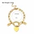 Import New Gold Plated Chain Link Oval Heart Lock Accessories Stainless Steel Charm Bracelets Women Trendy Jewelry Custom Bangles from China