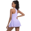 New Naked Anti-Walking Tennis Golf Dress Half Zipper Beauty Back Low-Cut Breathable Casual Sports Dress Fitness Yoga Skirt