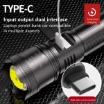 NEW Powerful Spotlight Long Range LED Flashlight Built-in 18650 Battery Camping Outdoor Camping Hiking Night Riding Fishing