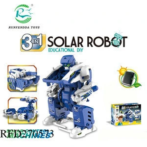 New product educational power diy 3 in 1 solar robot toy