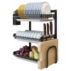 New Product Kitchen Wall Mounted Rack Multi-Layer  Kitchen Cabinet Dish Drying Rack