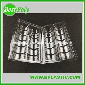 New style 12 pieces macaron clear plastic insert trays packaging