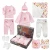 Import New style baby cotton clothing set infants wholesale wear 100% cotton printed cute romper and blanket with mitten gift box from China