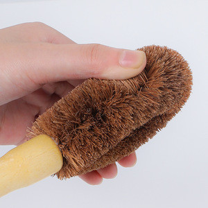 New style nature eco friendly palm dish brush professional cleaning coconut pot brush