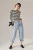 Import Newest big pockets long mom jeans washed jeans for woman from China