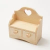 Newest sale DIY handmade wood crafts two drawers jewelry jewelry box