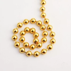 Nice fashion gold color ball bead chain necklaces