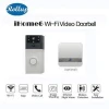 Night vision door camera WiFi doorbell viewer with chime