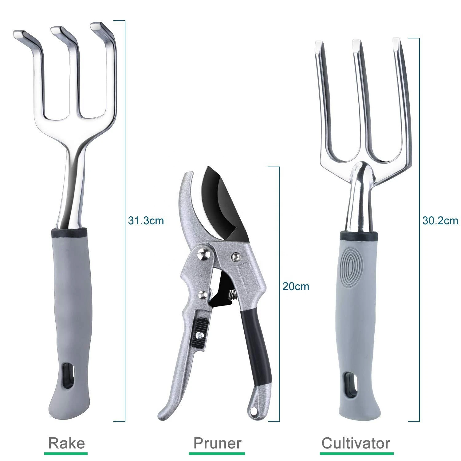 Ningbo Factory Price Pretty Handy Aluminium garden tool sets 10 pieces Gardening Hand Gift Tools Garden Tools