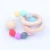 Import Non-Toxic Wooden Teething Ring Toy Silicone Beads Baby Teether from China