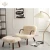 Nordic single sofa living room retro lounge chair light luxury white wool fleece design sofa chair furniture