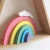 Import Nordic style rainbow cloud building block game educational learning toy decor wholesale factory kids room decor wood crafts from China