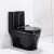 Import Northern Europe modern bathroom High-end custom designer cheap matt black toilet with gold line from China