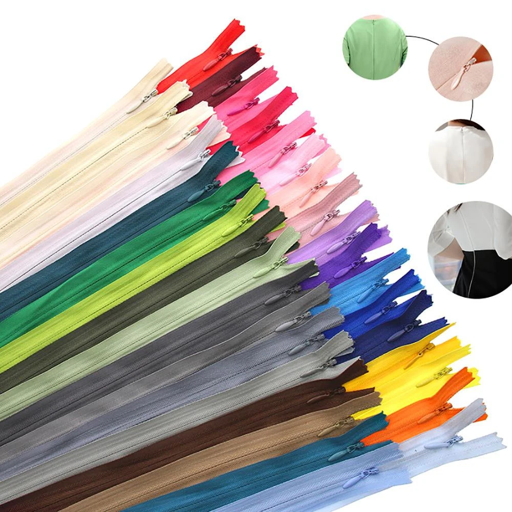 Nylon coil zipper Promotion #3 Color Eco Friendly Nylon Zipper High Quality Invisible Zipper For Sale