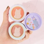 OEM Embossed Blusher palette Highlighter Girl's pretty Waterproof Student Beginner custom Cute young age cosmetic kids makeup
