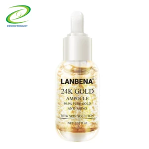 OEM LANBENA Vitamin C Anti-aging Face Serum Skin Care 24K Gold Whitening Face Hyaluronic Acid Serum