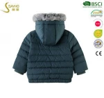 OEM ODM Children Winter Thick Clothes Warm Fur Hood Parka Down Jacket