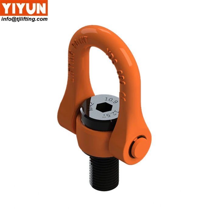 optimum application of load 2-1/2 inch UNC thread swivel shackle central lifting point