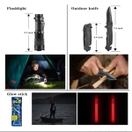 Outdoor Camping Survival Kit Portable Emergency Military tactical kit with Combat Tourniquet and Israeli bandages