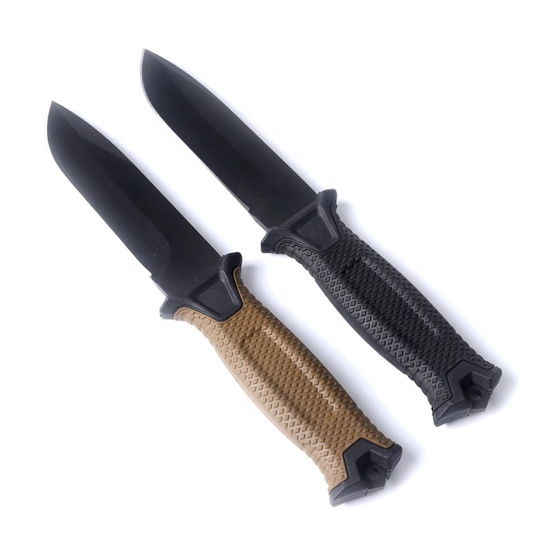 Outdoor Pocket Knife with Sheath Stainless Steel Wholesale Folding Hunting Knife Rubber Non-changeable