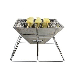 Outdoor popular diy  folding camping BBQ charcoal grill