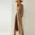 Import Over the knee long cashmere robe cardigan thick knitted loose coat cashmere bathrobe from China