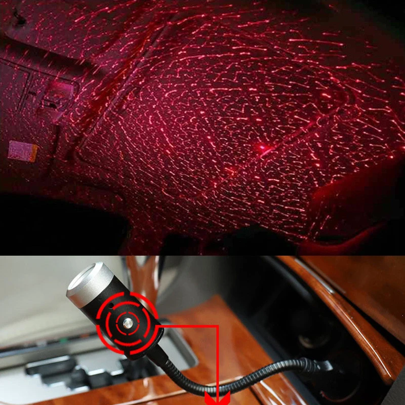 OXGIFT Wholesale USB automatic rotating projection lamp car accessories interior decoration