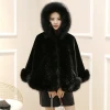 Pashmina shawl hoodie shawls for women winter faux fur  Factory price Shenzhen Lily Cheng