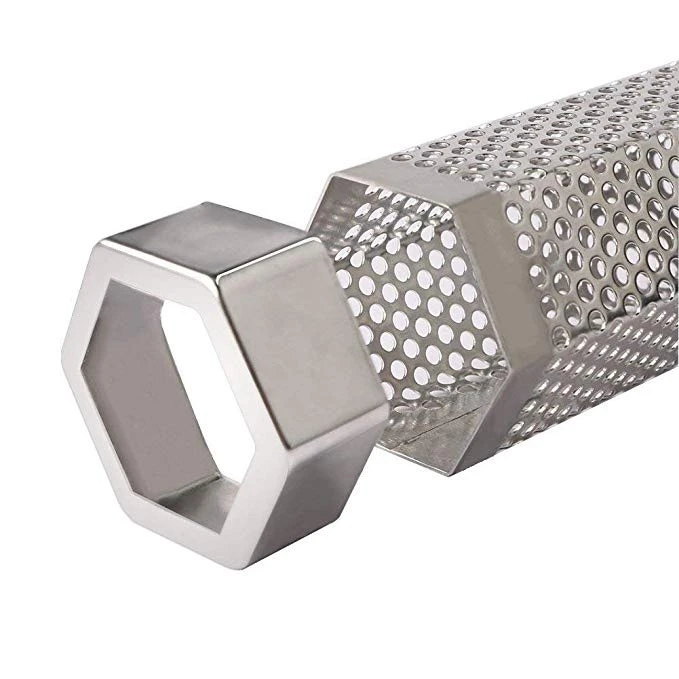 Pellet Smoker Tube 6 &quot;Length Hexagon Shape Perforated BBQ tube Amazing Grill Smoke Generator  304 Stainless Steel tube