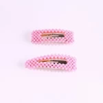 Pink Beaded Hair Clip Kids Hair Korean Pins Clip Set
