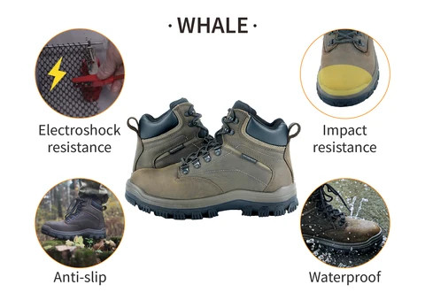 PINNIP New model hunting boots outdoor mens safety shoes winter cold and waterproof work shoes