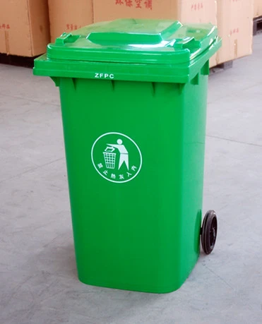Plastic Industrial Dustbin Mobile Container Garbage Container Trash Can Two Wheels 240 Liter Waste Bin