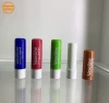 Plastic lip balm tube round empty  lipbalm  container custom cosmetic packaging tubes