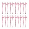 Plastic Pink Tropical Flamingo Stir Swizzle Sticks for Cocktail