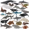 Plastic Simulation PVC Sea Wildlife Childrens Educational Gift Marine Animal whale shark dolphin turtle sea lion Toy Set Model