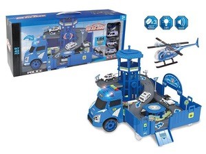 Police Car Airplane Parking Set Slot Toys Truck Track  For Children