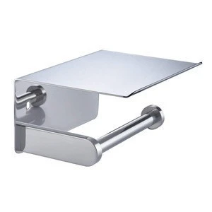 Polished Chrome Toilet Paper Holder Shelf 304 Stainless Steel Bathroom Accessories Tissue Roll Holder