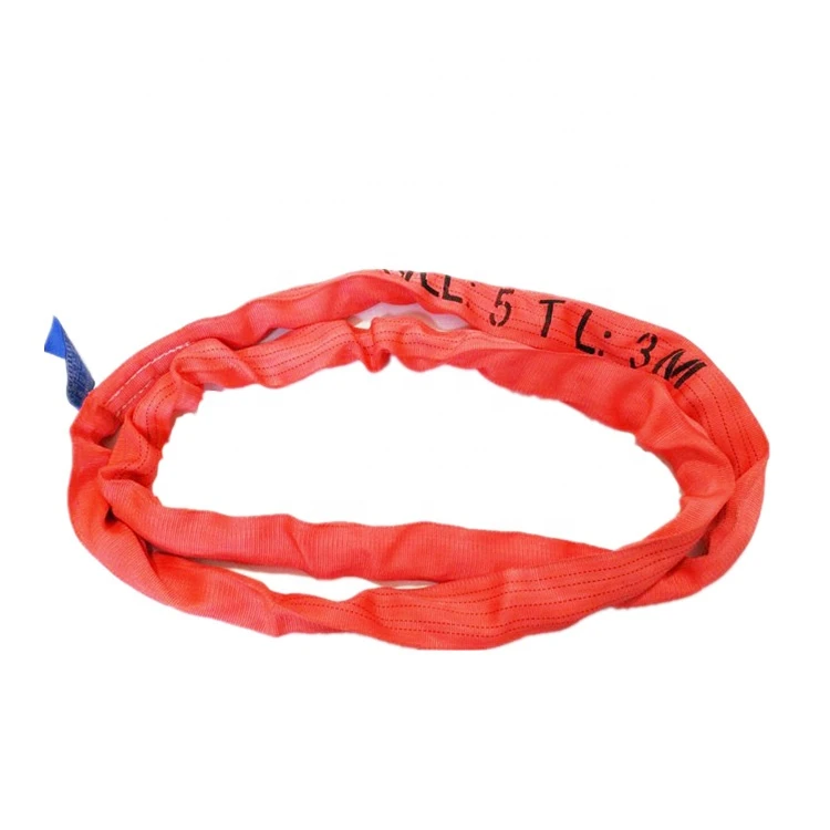 Polyester Soft Webbing Sling lifting textile round sling