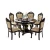 Import Popularity Luxury Wood Round Dining Table With Rotating Centre Marble Top Table 6 Chairs from China